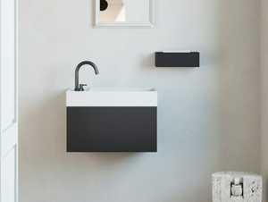 BOX - Rectangular wall-mounted Korakril™ handrinse basin - Washbasin by Rexa