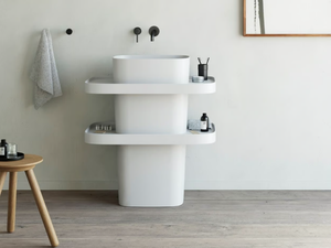 FONTE TOTEM - Freestanding Corian® washbasin - Washbasin by Rexa