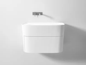 FONTE - Wall-mounted Corian® washbasin with drawers - Washbasin by Rexa