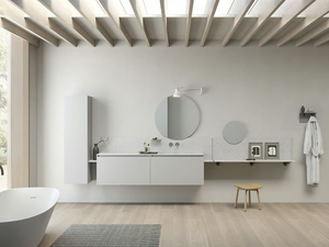 INTERLUDE 1 - Melamine bathroom furniture set / vanity unit - Washbasin cabinet by Rexa