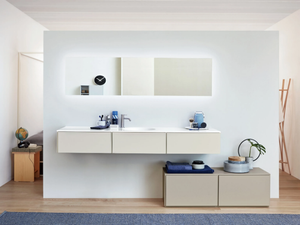 R1 - Sectional vanity unit with drawers - Washbasin cabinet by Rexa