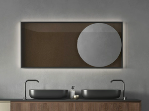 REFLEX - Wall-mounted framed round glass mirror - Accessories by Rexa