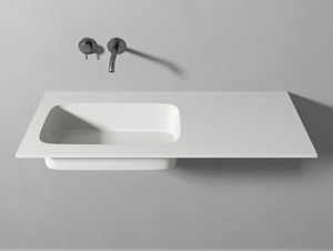 SAVON - Gelcoat washbasin with integrated countertop - Washbasin by Rexa