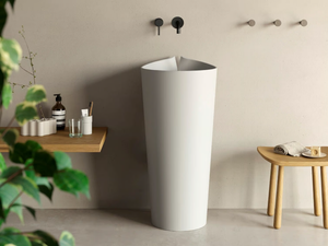 SMOKING - Freestanding Corian® washbasin - Washbasin by Rexa