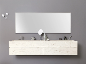 TAPE TOP - Corian® washbasin with integrated countertop - Washbasin by Rexa