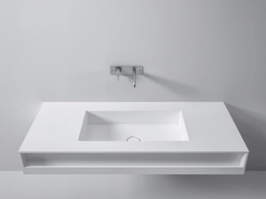 UNICO - Corian® washbasin with towel rail - Washbasin by Rexa
