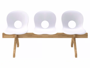 OLIVIA WOOD BEAM - Freestanding polypropylene beam seating - Bench by REXITE