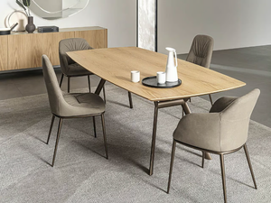 PARADISE - Barrel-shaped wooden table - Table by RIFLESSI