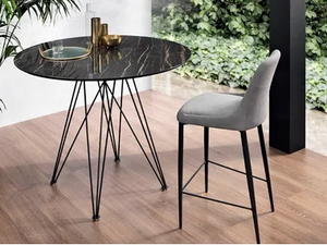 PEGASO SNACK - Fixed high table with ceramic top - Table by RIFLESSI