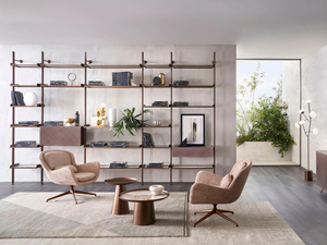 TECHWALL - Open aluminium bookcase with floor-ceiling or wall mounting - Cabinet by RIFLESSI