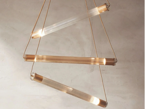 TUBE S3 - Borosilicate glass pendant lamp - Ceiling lamp by RIFLESSI