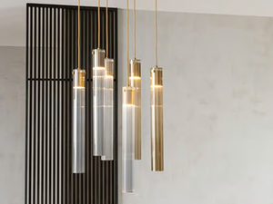 TUBE S6 - Borosilicate glass pendant lamp - Ceiling lamp by RIFLESSI