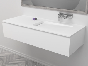 CANADA - Single wall-mounted vanity unit - Washbasin cabinet by RILUXA