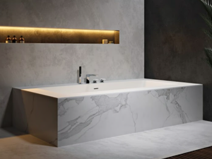 DELIGHT 8410 - Rectangular Corian® bathtub - Bathtub by RILUXA