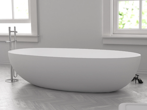HAMBOURG - Oval Solid Surface bathtub - Bathtub by RILUXA