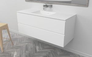 REFRESH - Single wall-mounted vanity unit - Washbasin cabinet by RILUXA