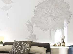 SNOW-WHITE - Wallpaper with floral pattern - Wallpaper by Rimura