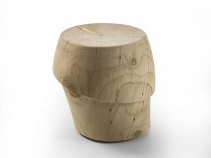 BASK-ETTO - Low cedarwood stool - Stool by Riva 1920