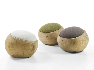 BIGNÉ DI IGINIO MASSARI - Cedarwood and fabric stool - Stool by Riva 1920