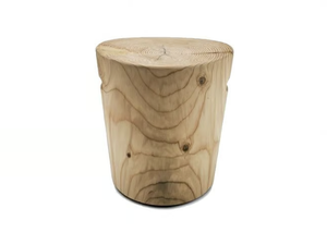 ELLISSE - Low solid cedar wood stool - Stool by Riva 1920