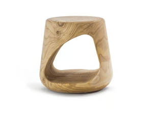 GEPPO - Low solid cedar wood stool - Stool by Riva 1920