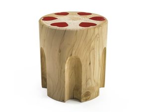HEARTS-SHOTER - Low solid wood stool - Stool by Riva 1920