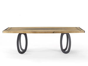 HYPNOTIC - Wooden and iron dining table - Table by Riva 1920