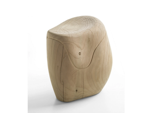 KURA - Low solid wood stool - Stool by Riva 1920