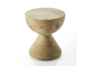 MAYA - Low stool in solid cedar wood - Stool by Riva 1920
