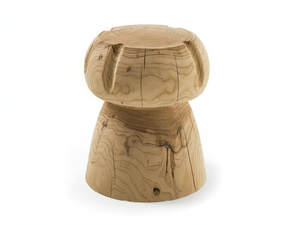 MISS CHAMPAGNE - Low solid cedar wood stool - Stool by Riva 1920