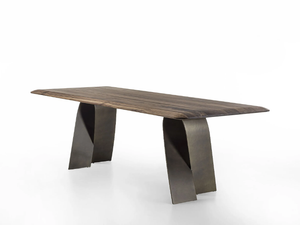 NASTRO - Wooden and iron dining table - Table by Riva 1920