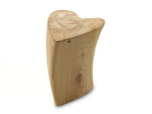 ONE LOVE - Low solid cedar wood stool - Stool by Riva 1920