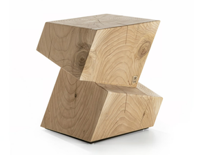 ROTTERDAM - Low solid cedar wood stool - Stool by Riva 1920