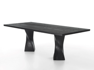SIMPLE TWIST - Wooden dining table - Table by Riva 1920