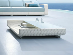 HAMPTONS - Glass and aluminium coffee table - Side table by Roberti
