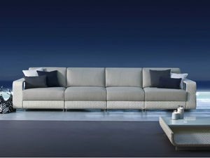 HAMPTONS - Modular sectional 4 seater aluminium garden sofa - Sofa by Roberti