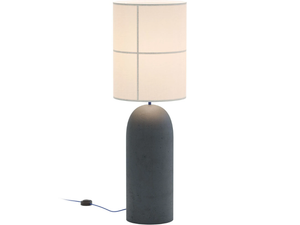 RANIA - Cement table lamp with fabric shade - Table lamp by Robin
