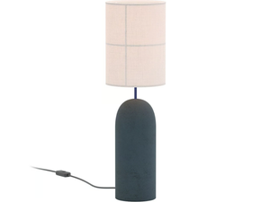 RANIA - Concrete floor lamp with fabric shade - Floor lamp by Robin