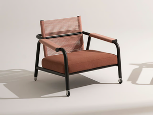 ASTRA - Fabric garden armchair with armrests - Armchair by RODA