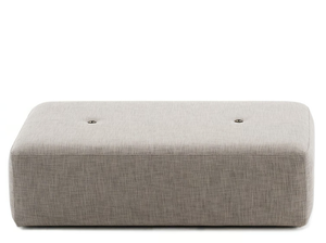 DOUBLE - Rectangular mesh garden pouf - Pouf by RODA