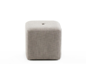 DOUBLE - Square mesh garden pouf - Pouf by RODA