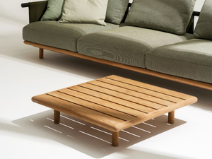 EDEN - Square low teak garden side table - Side table by RODA