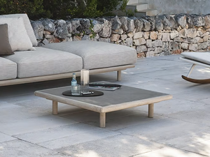 EDEN - Square stone garden side table - Side table by RODA