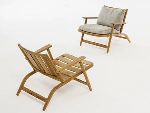 LEVANTE 007 - Folding teak deck chair with armrests - Chair by RODA