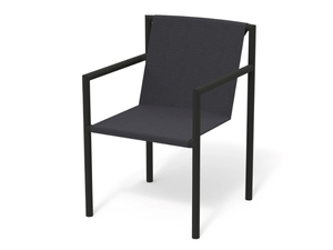 PLEIN AIR 059 - Garden chair in stainless steel and back in Batyline® - Chair by RODA