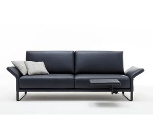 ROLF BENZ 009 CARA - 2 seater sled base leather sofa - Sofa by Rolf Benz