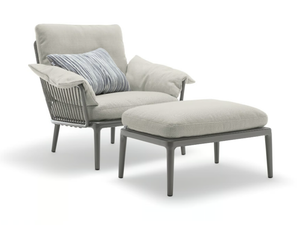 ROLF BENZ 271 YOKO - Fabric and aluminium garden armchair with armrests - Armchair by Rolf Benz
