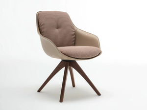 ROLF BENZ 600 - Trestle-based chair with armrests - Chair by Rolf Benz