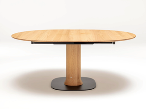 ROLF BENZ 983 - Extending round steel and wood table - Table by Rolf Benz