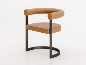 DHARMA - Leather chair with armrests - Chair by Ronda Design